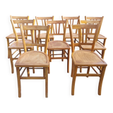 9 wooden bistro chairs, Luterma style