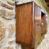 Art Deco Style Oak Wall Cabinet, Circa 1940's