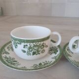 Old Gustavberg porcelain cups and saucers, Fasan collection