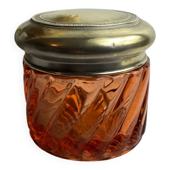 Boîte en verre moulé et laiton