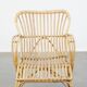 Vintage 1950s Dutch design rattan armchair with organic shapes