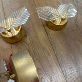 Lot de 3 appliques en laiton, 1970