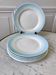 Set of 6 dessert plates sky blue gradient pastel years 40-50