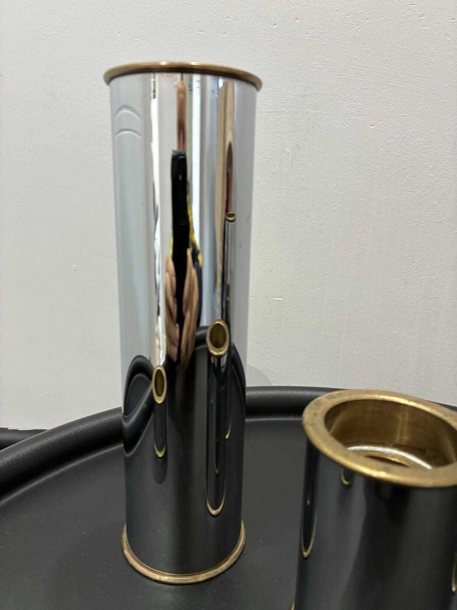 Set of 4 Cylinder 2000 candle holders by Staffan Engelsson, 1970s