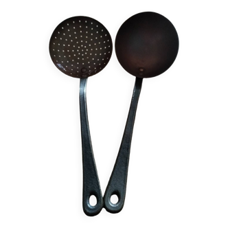 Copper ladle and skimmer set