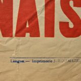 "Rugby Match" poster - City of Langon - 1930s