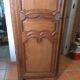 Wardrobe, oak bonnetière with moulding