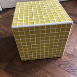 Glass mosaic tile side table