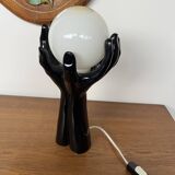 Vintage 70s hand lamp with globe