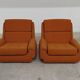 Paire de fauteuils Atlantis Orange République Tchèque 1970