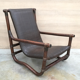 Fauteuil en bambou et en cuir