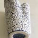 Vase blanc et bleu « fat Lava » années 60