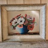 Oil on panel "Anemones"