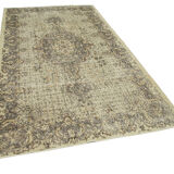 Tapis beige oriental handmade vintage 1980s 163 cm x 283 cm