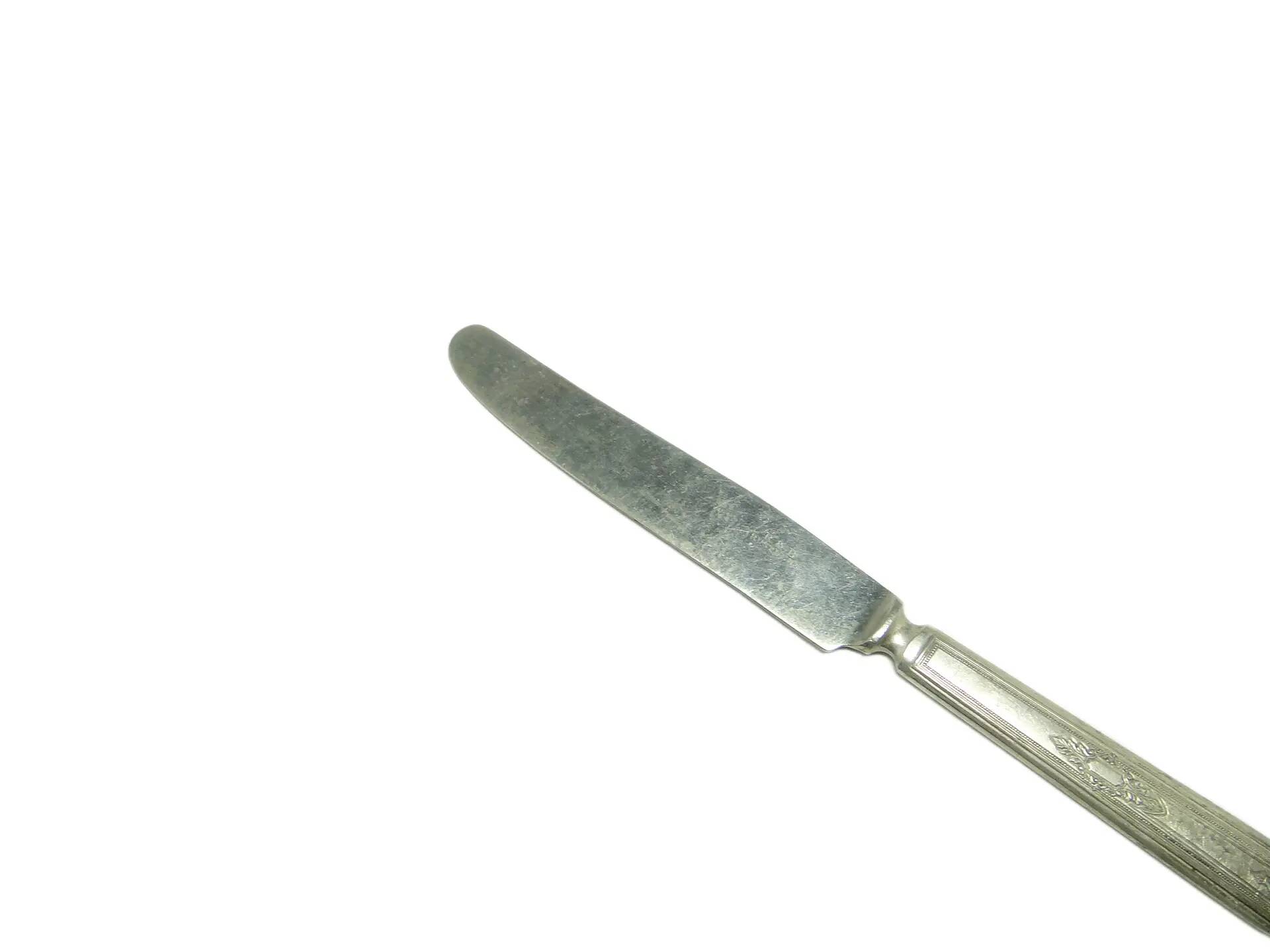 Art Deco bread knife, silver-plated brass, Germany, 1930s