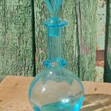 Old blue glass bottle