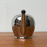 Postmodern Italian Bomb Teapot in Stainless Steel and Bakelite by Carlo Alessi for Alessi