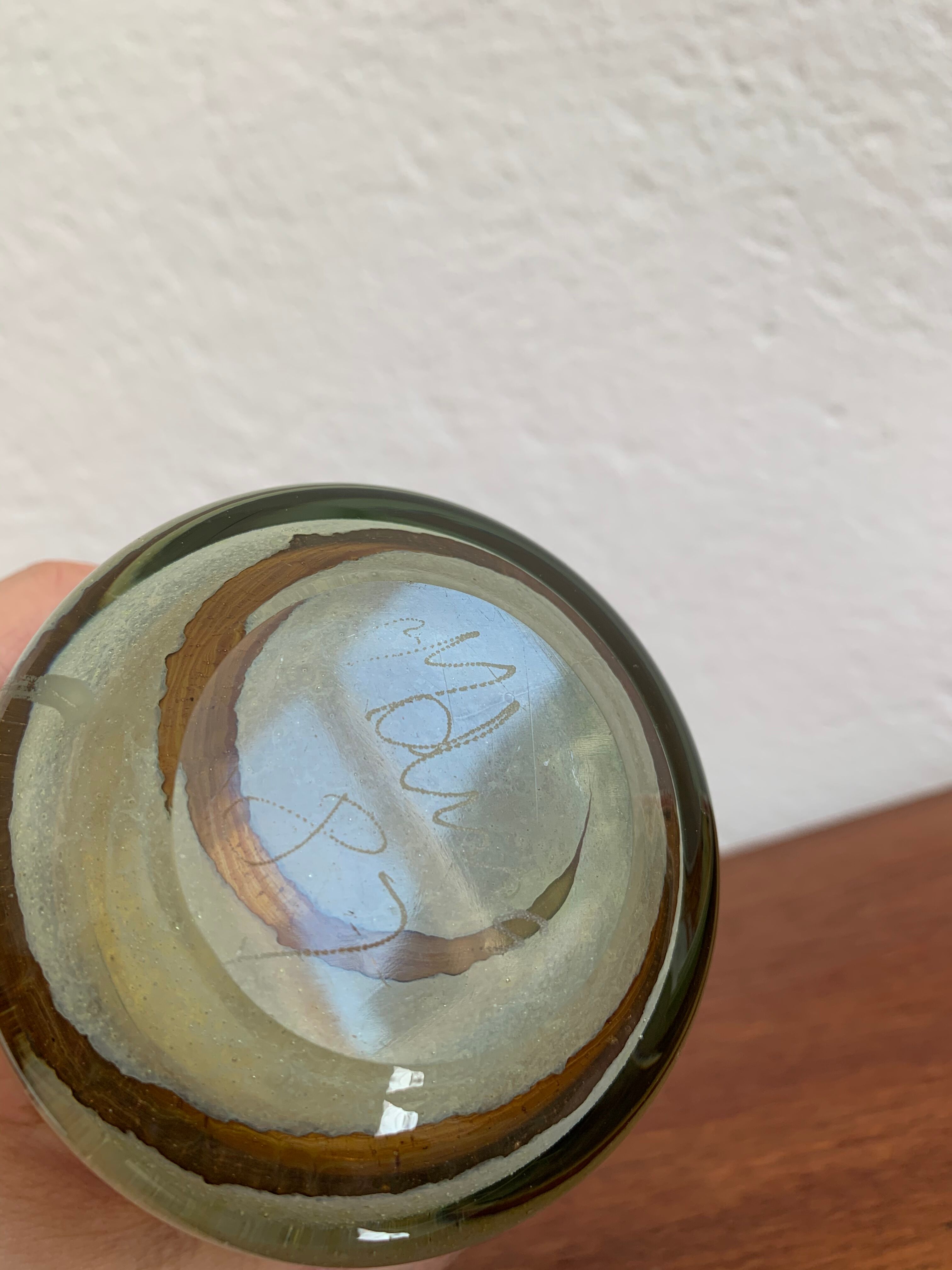Vase verre de Murano vintage signé