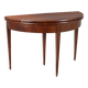 Antique demi-lune console in mahogany with an opening top, 19th century.