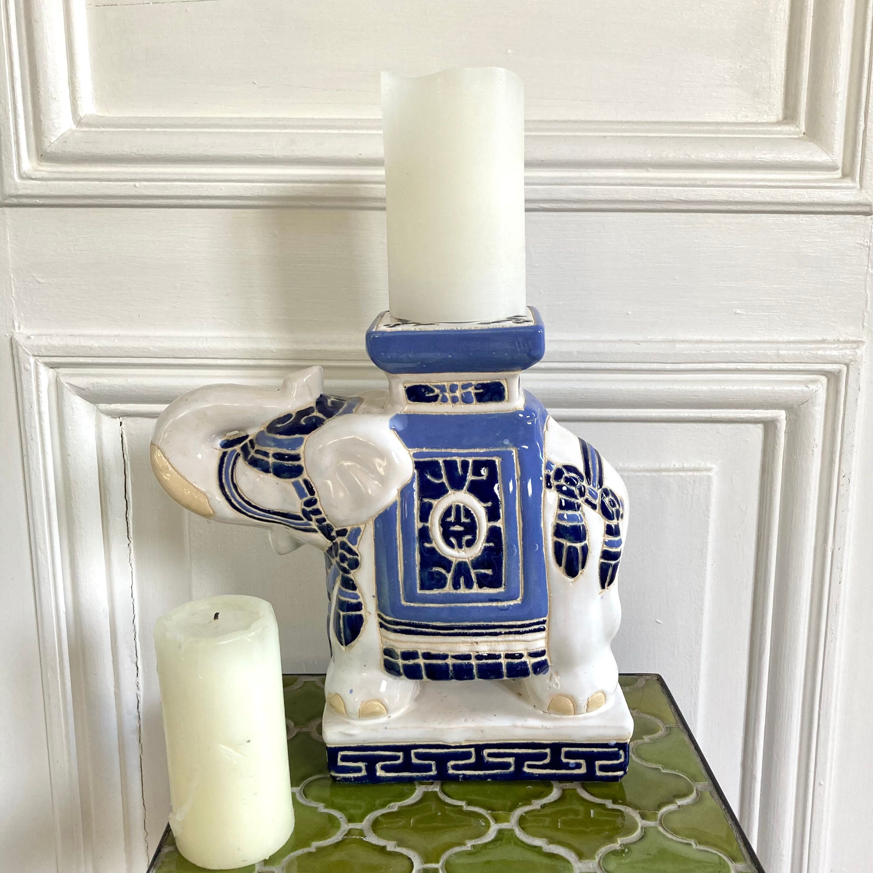 Ceramic elephant plant holder