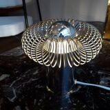 Chrome metal "spring" lamp