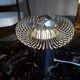 Chrome metal "spring" lamp