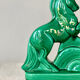 Horse bookend in green ceramic