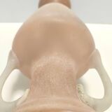 Peach Pink and White Scavo Glass Amphora Vase attr. to Seguso, Italy