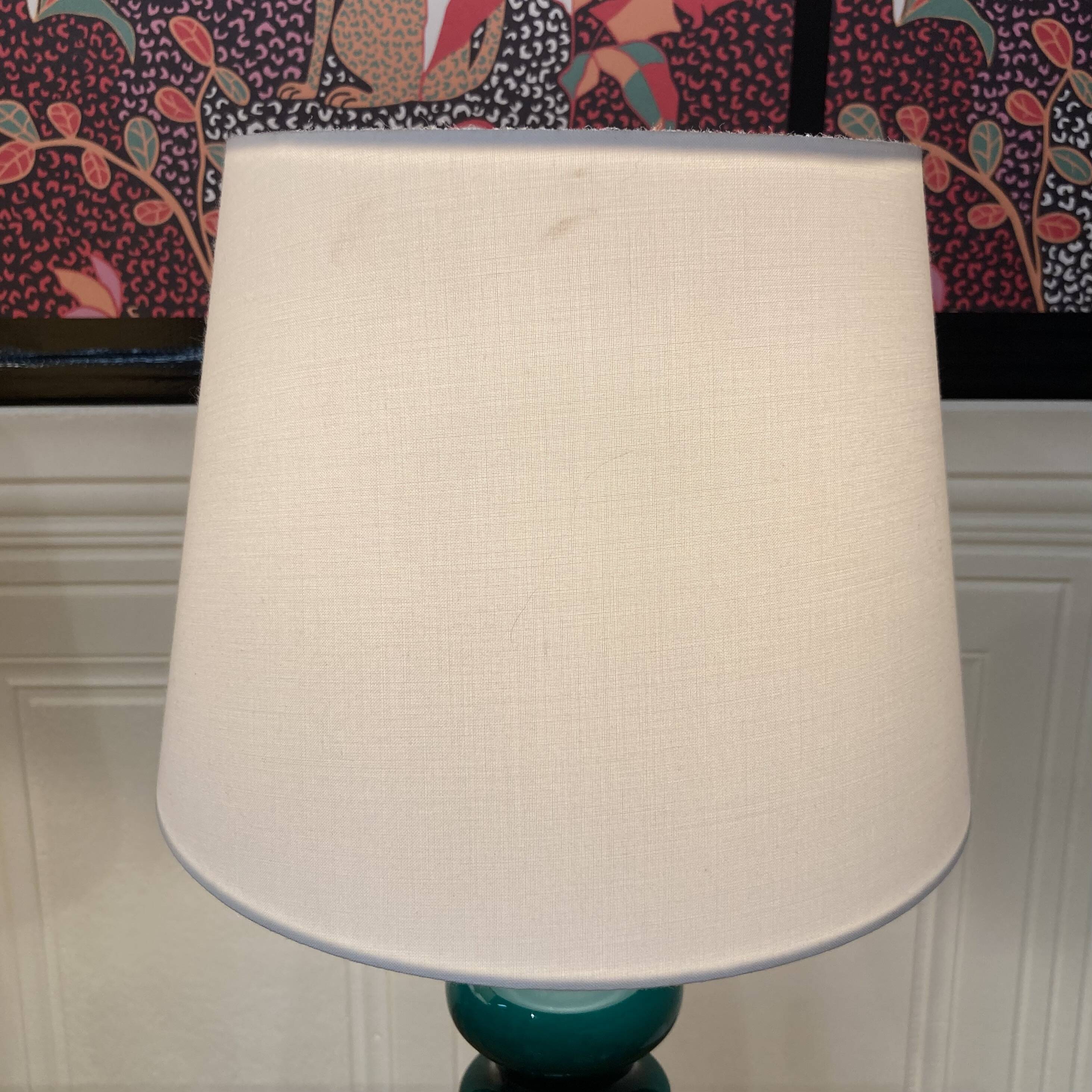 Pair of large glass lamps scandinavian design 1950.