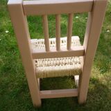 Pink braided seating chair