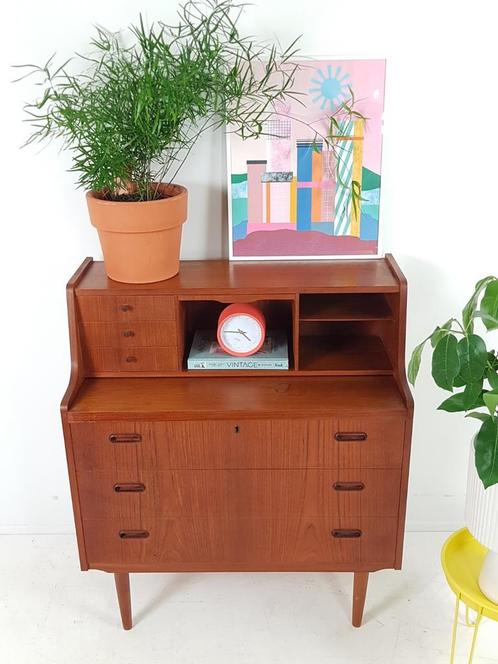 Vintage Danish teak secretary Chatol