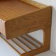 Scandinavian bedside table or wall console, oak and teak 1960