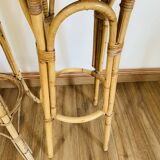 Pair of high rattan stools