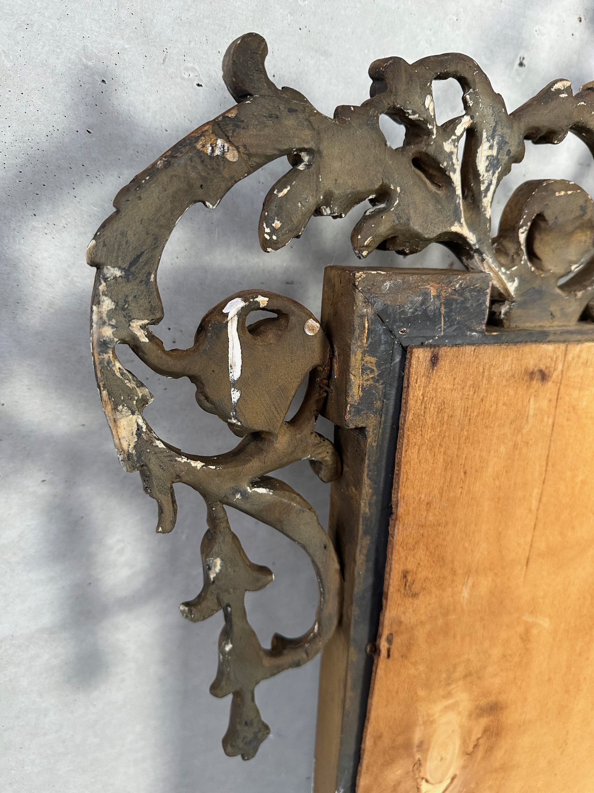 Large gilded mantel mirror – wood