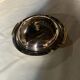 Vintage stainless steel vegetable dish AR CAS 18/10 – brass handles