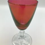 5 verre à pieds vintage multicolore