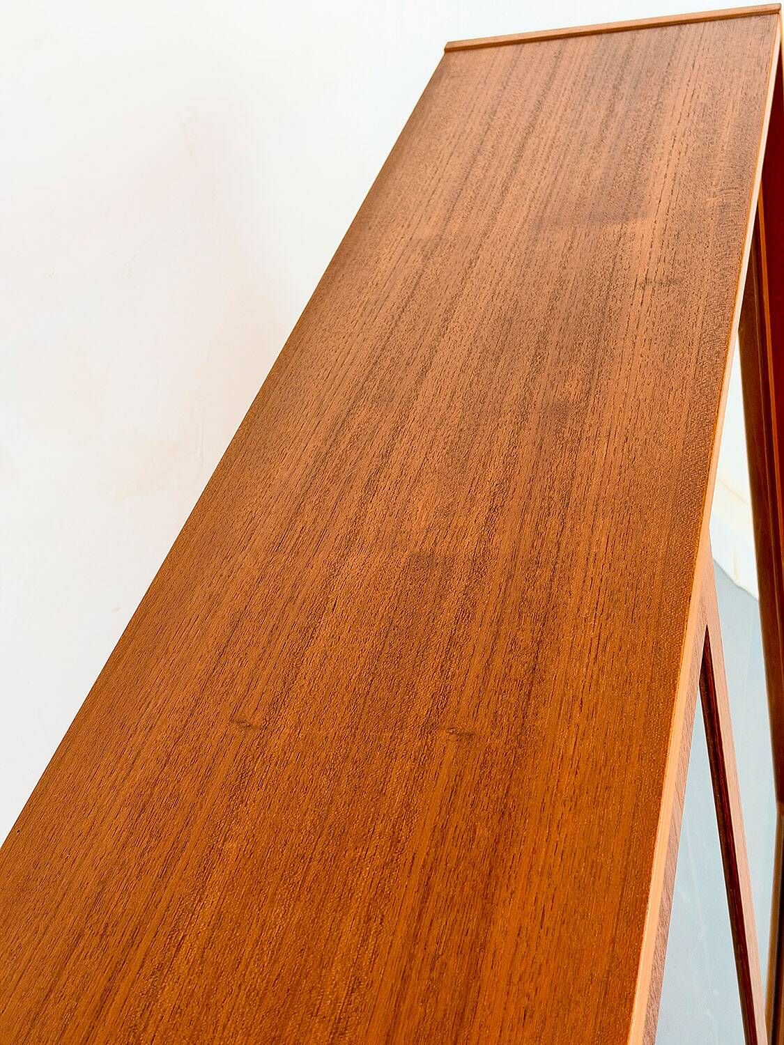 Danish Teak Cabinet with Glass Doors by Carlo Jensen for Hundevad, 1960s