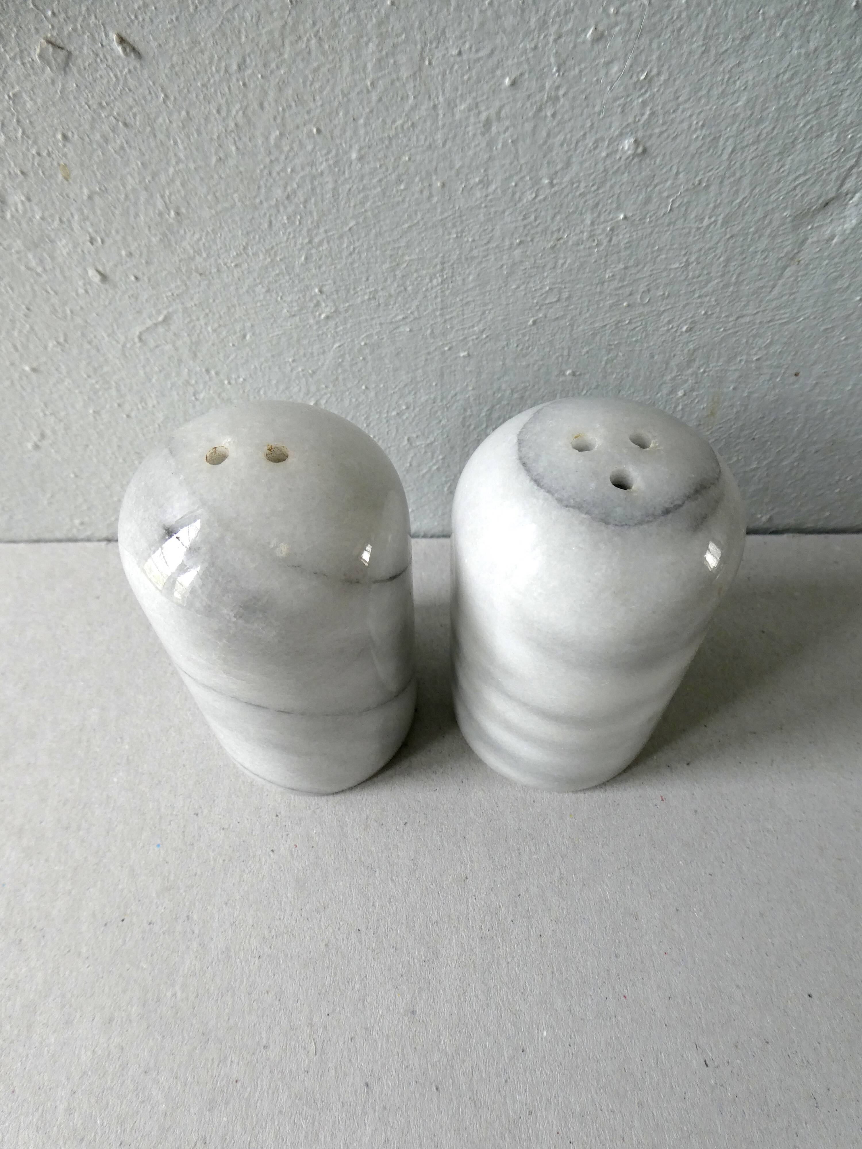 Marble salt and pepper shaker from the 80s