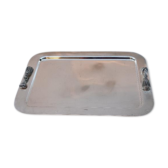 70s silver metal tray