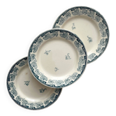 3 flat plates in iron earth "Milan" Creil and Montereau