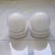 pair of 1980s wall sconces in metal and opaline