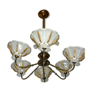 Lustre art deco signé