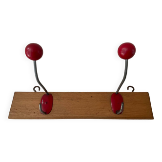 Vintage wooden coat rack from the 50s