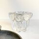3 candlesticks in vintage brass and crystal