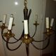 Chandelier design 8 gold brass metal lights
