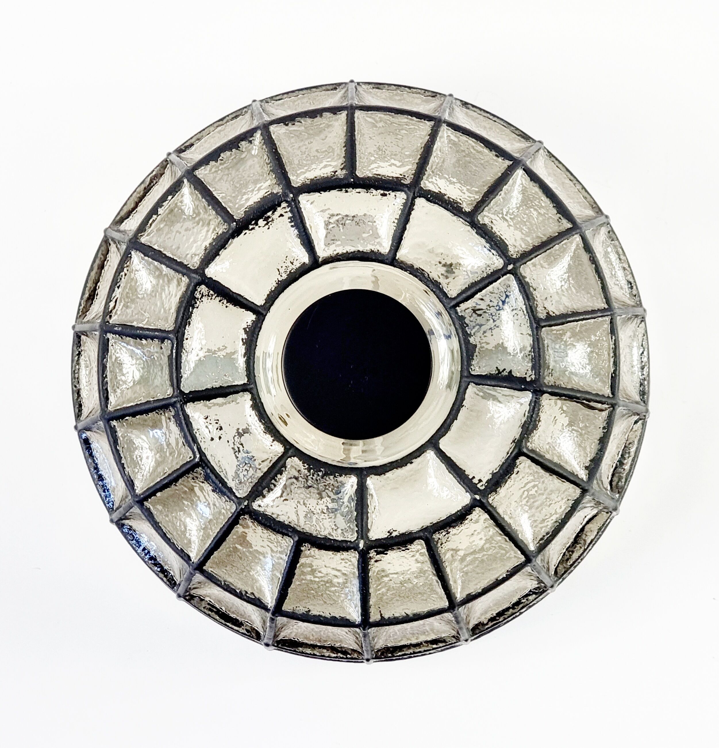 Mid-Century Glass Flush Mount from Limburg, Germany, 1960s