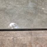 Vintage Brass and Glass Model T24 Coffee Table by Peter Ghyczy, 1970s