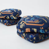 Pair of poufs