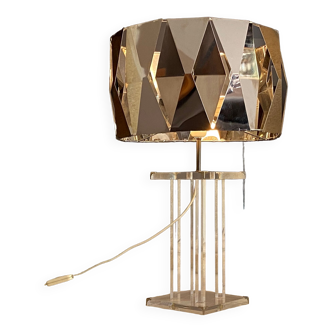 Lamp base by David Lange with contemporary lampshade