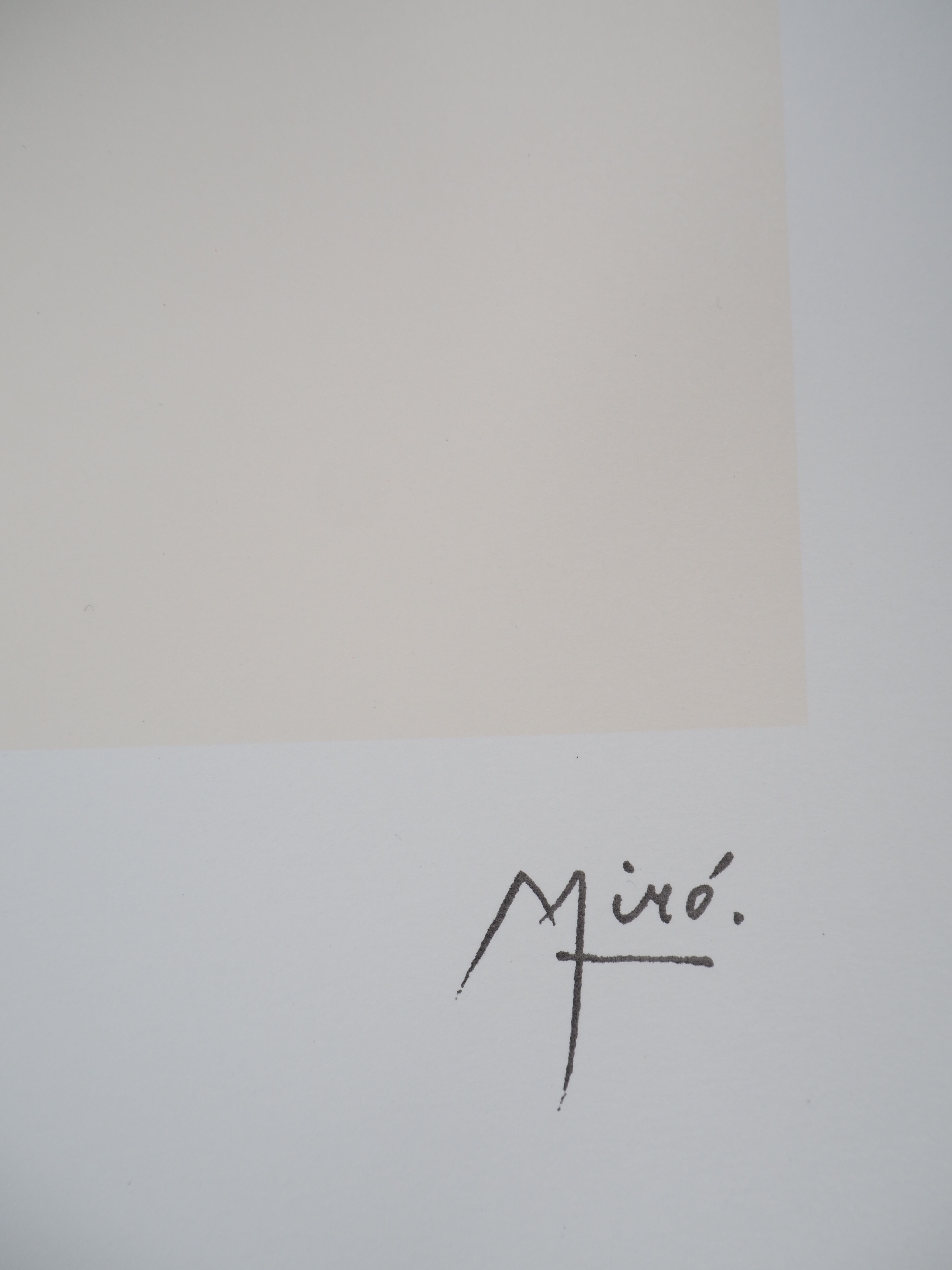 Joan MIRO: Surrealist composition, Lithograph signed with certificate